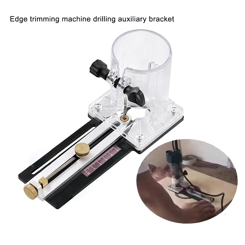 

Woodworking Circle Cutting Jig for Electric Trimming Machine Wood Router Milling Circle Slotting Base DIY Tools with Scale Fence
