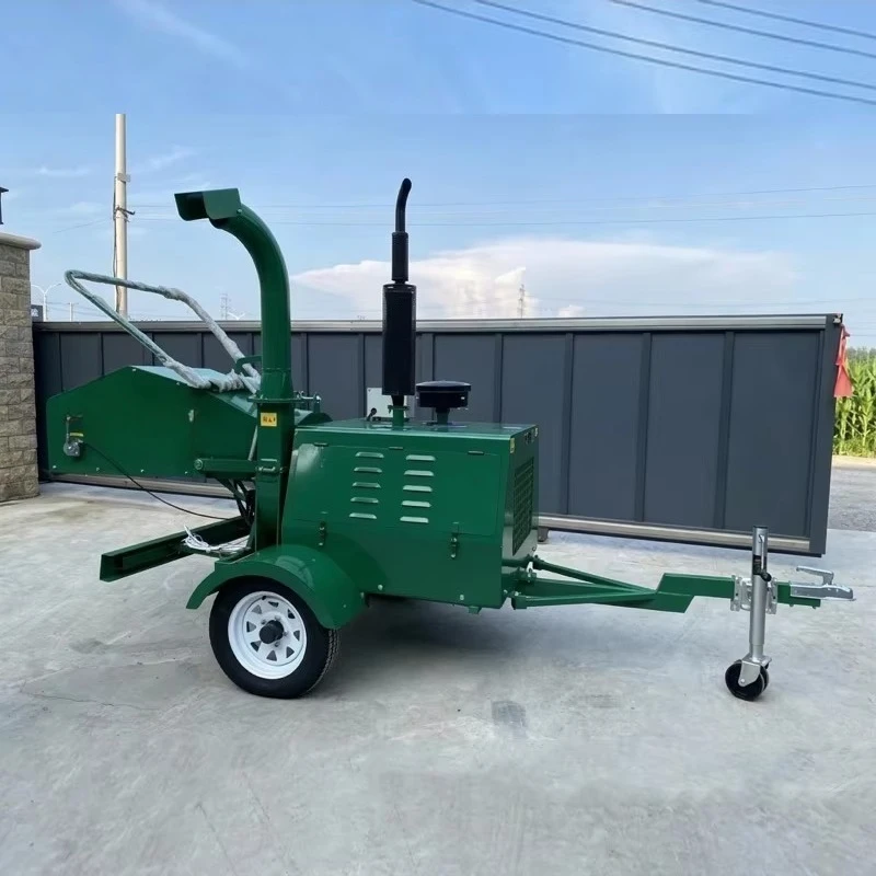 Nexagrot 40HP Heavy Duty Loncin Engine Wood Chipper 200mm Hydraulic Feed Water Cooled Industrial Chipper/Shredder Machine