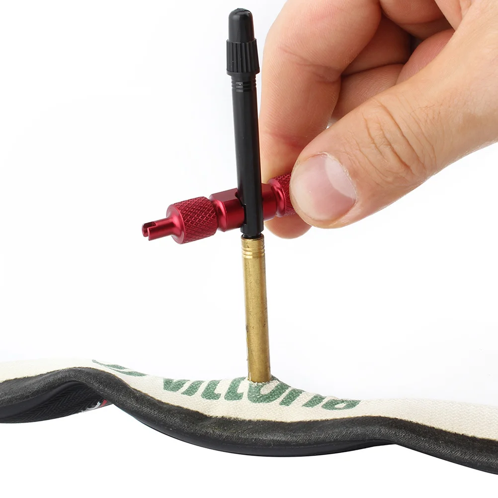 

Многофункциональный инструмент из красного алюминиевого сплава, удлинитель для снятия клапана шины, сменный стержень, французская трубка