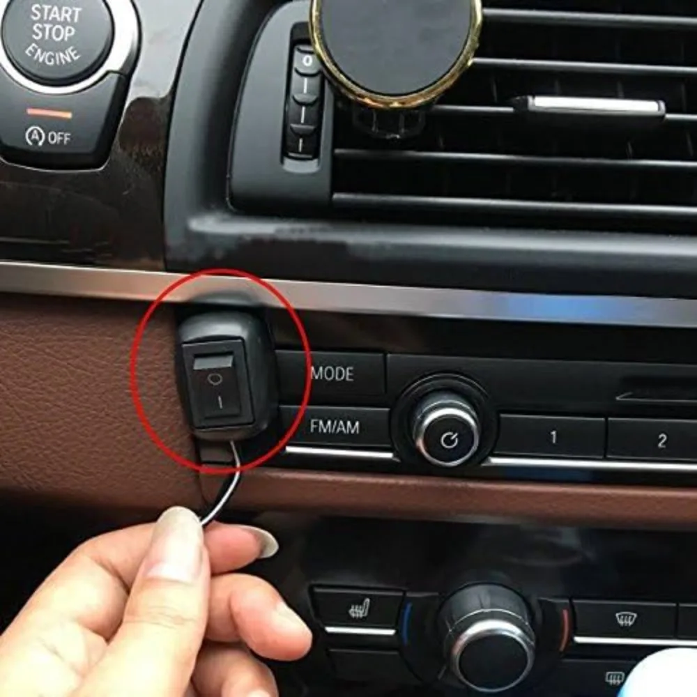 Toggle Switch Paste Type Universal Car Switch with Cable 60cm DC 12V for Fog Ring Drive Lights DRL LED Light Bar Mini Button view 4