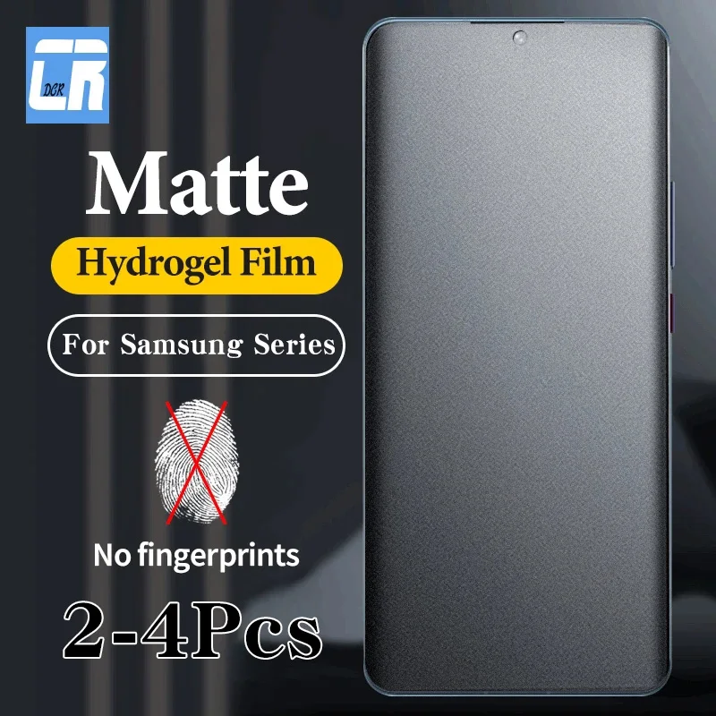 2-4pcs Anti fingerprint Matte Silicone Soft Hydrogel Film for Samsung S25 Ultra S24 S23 FE S22 Plus Frosted Screen Protector