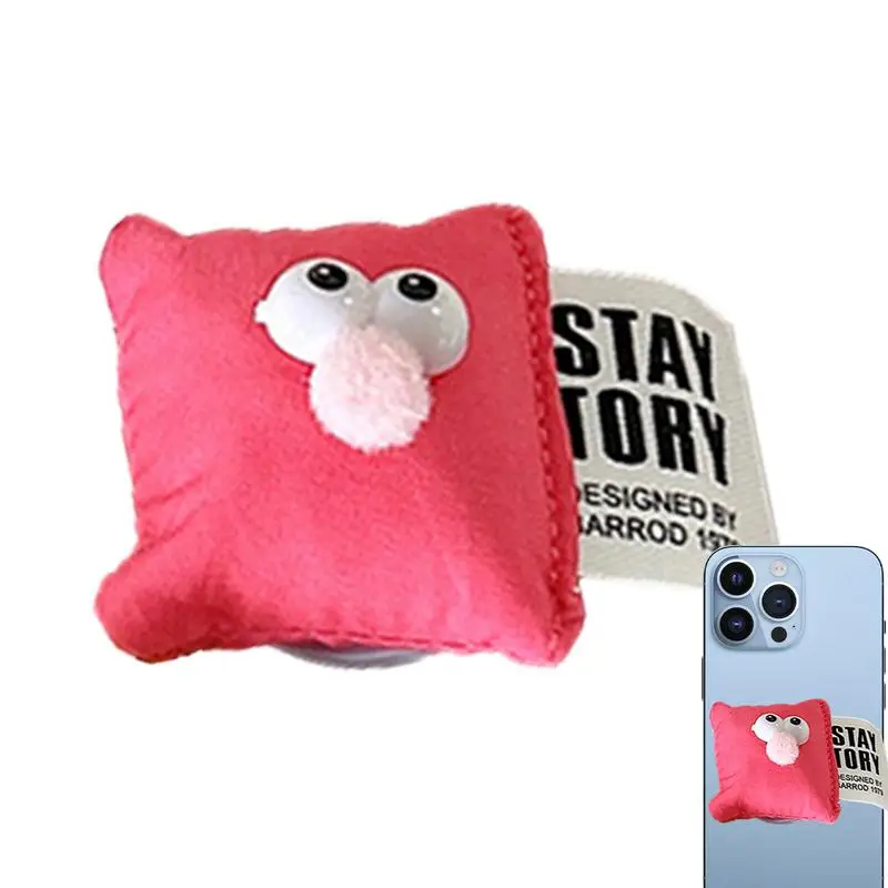 Cute Cushion Shape Mobile Phone Holder Soft Cover Air Cushion Finger Bracket Adhesive Tablet Mobile Phone Kickstand