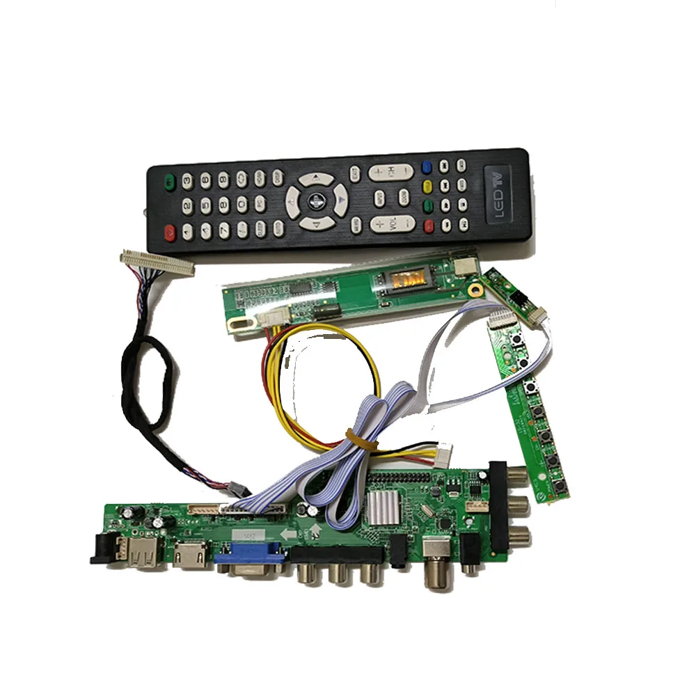 

Monitor Kit B154EW08 LTN154AT01 LTN154AT07 LP156WH1 N156B3 LCD LED Screen HDMI+VGA+USB+TV DVB-T DVB-C Controller Board Driver