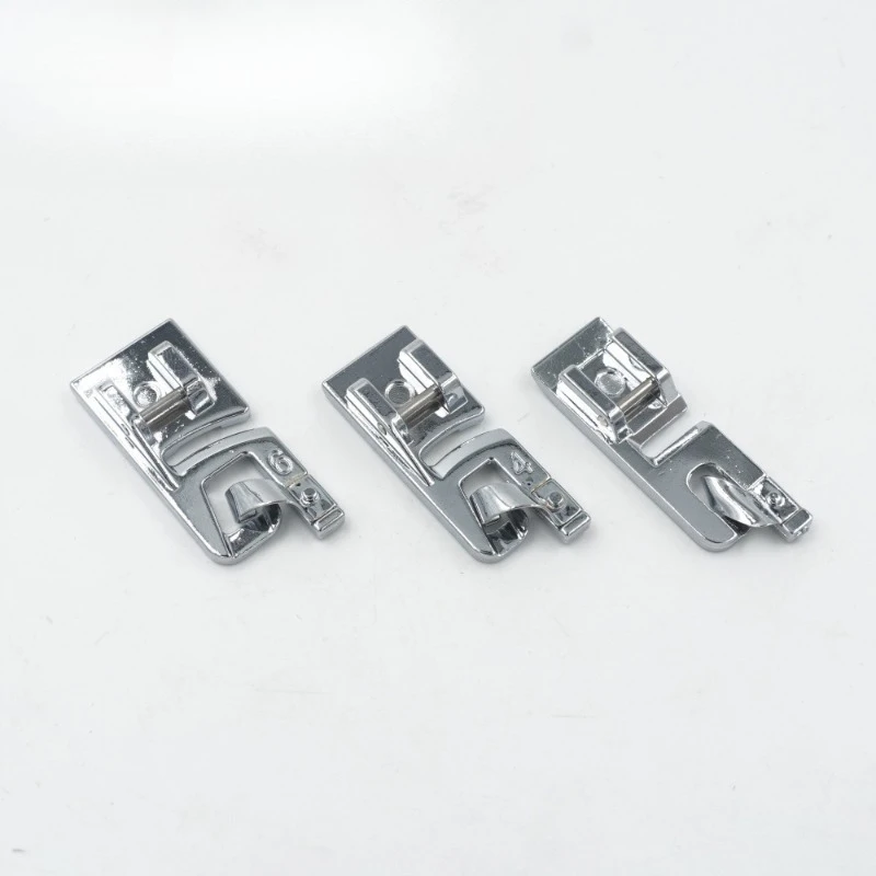7307 Narrow Rolled Hem Presser Foot Set 3mm 4mm 6mm Snap‑on Hemming Feet for Brother Singer Janome Household Multi‑Function
