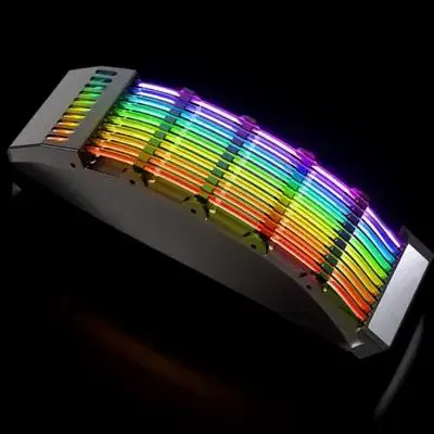 3Pin Argb تمديد كابل كابل Rgb ل 5 فولت عنونة قطاع مزامنة Atx Matx حالات مع محول التيار الكهربائي الكمبيوتر