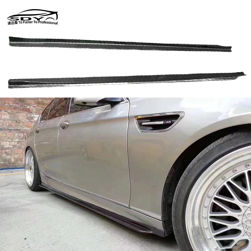 

F10 M Sport M5 3D Style High Quality Carbon Fiber Side Skirts Side Bumper Lip for 5 Series F10 M5
