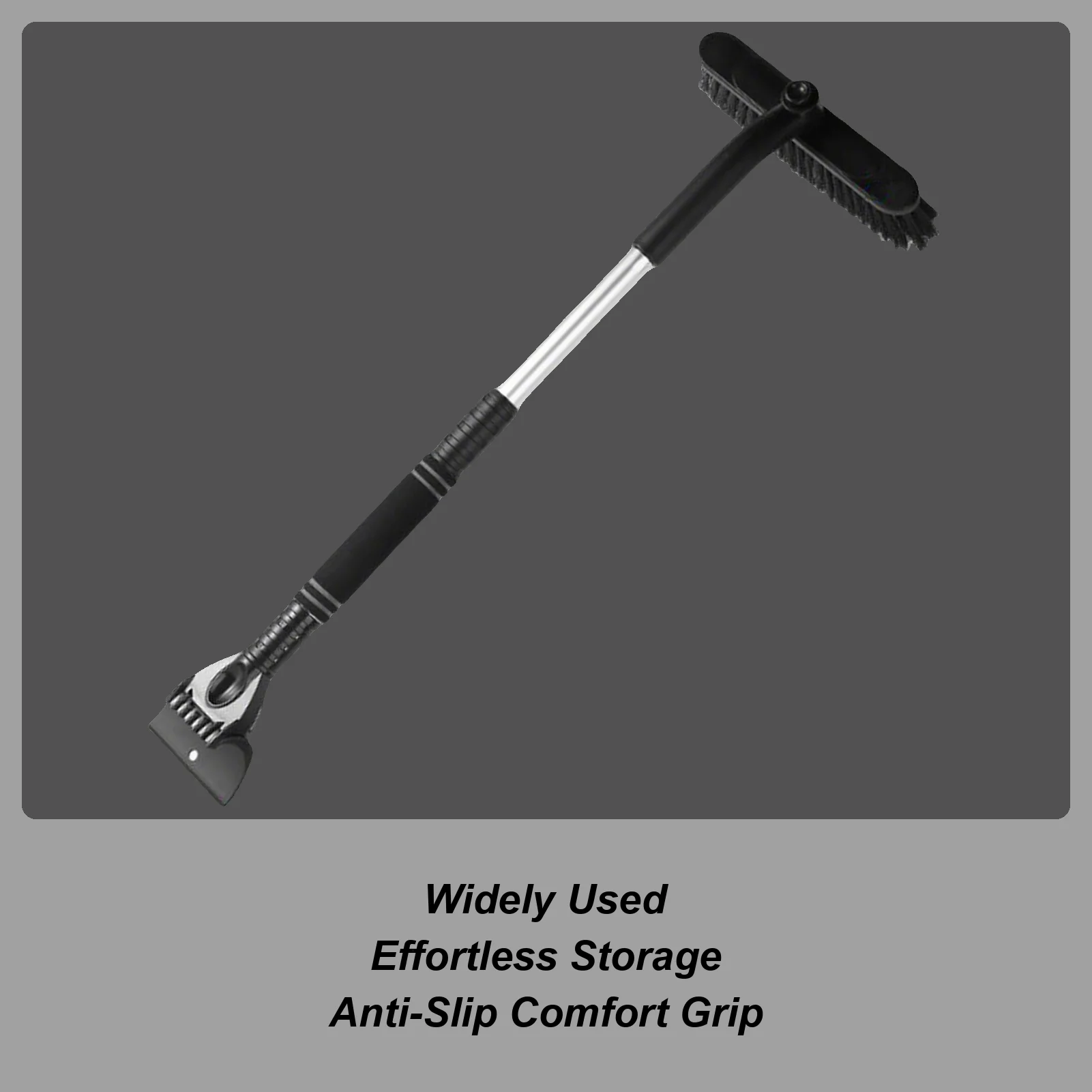 

Автомобильный скребок для льда, съемная эргономичная ручка, лопатка, скребок для льда на лобовом стекле с вращающейся на 360 градусов головкой для лобового стекла автомобиля