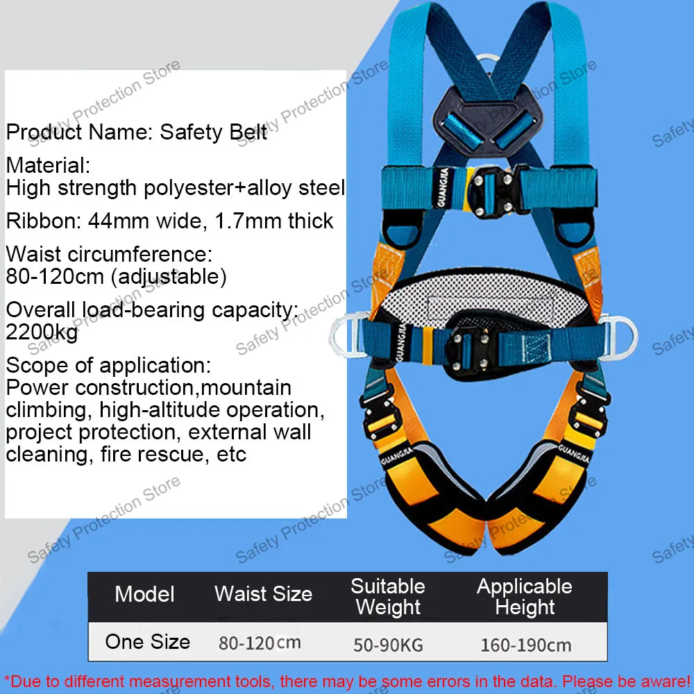 High Altitude Work Safety Harness Full Body Five-point Safety Belt Outdoor Climbing Training Construction Protective Equipment