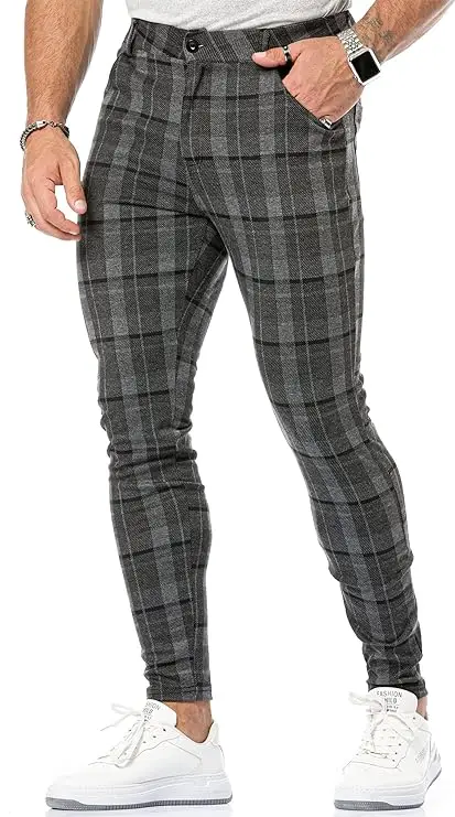 Pantalones de lápiz de negocios para hombres, pantalones de traje recto, pantalones casuales para jóvenes, moda universitaria, ajuste Delgado, MA2