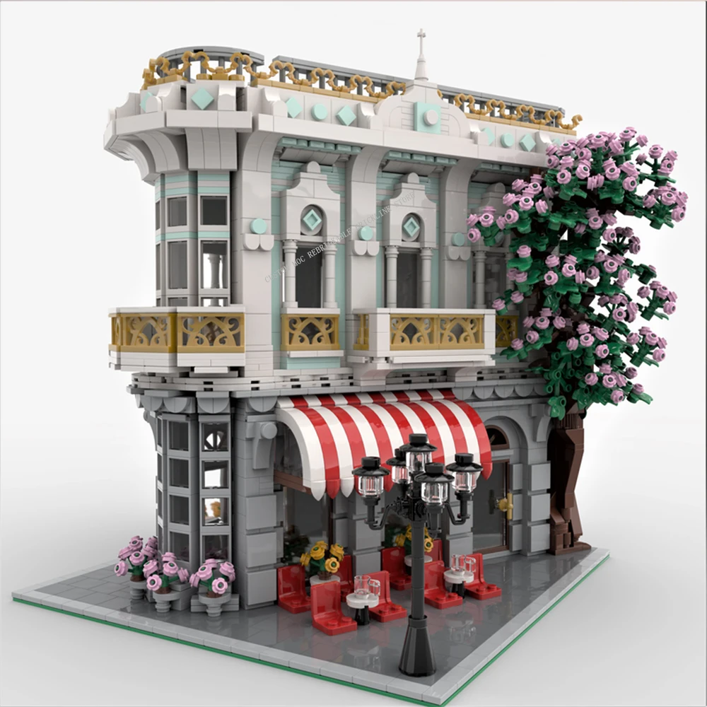 New 3281Pcs Custom MOC Building Block Model Modular Street Corner Building DIY Children's Assembled Toys Birthday Christmas Gift