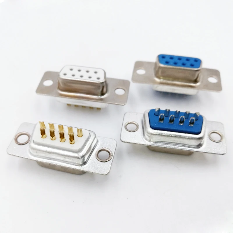 10PCS DB9 Adapter Connector Core RS232 Serial COM Plug Connectors Hole/pin DB15 Female Male Port Socket D Sub DP9 Plastic Case