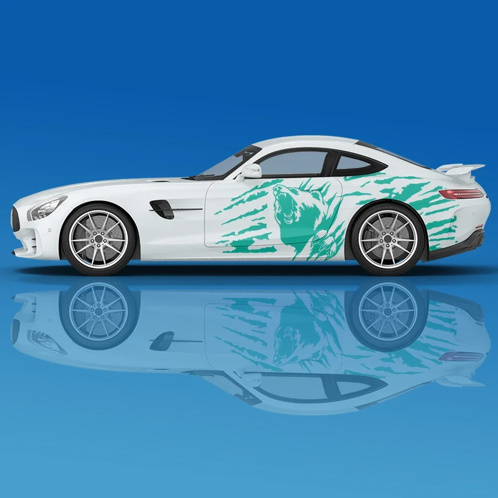 

Fierce Bear Paw Scars Car Vinyl Wraps Decal Self-adhesive PVC Sticker Suitable for Trucks SUV Decoration Auto Accessories Gift