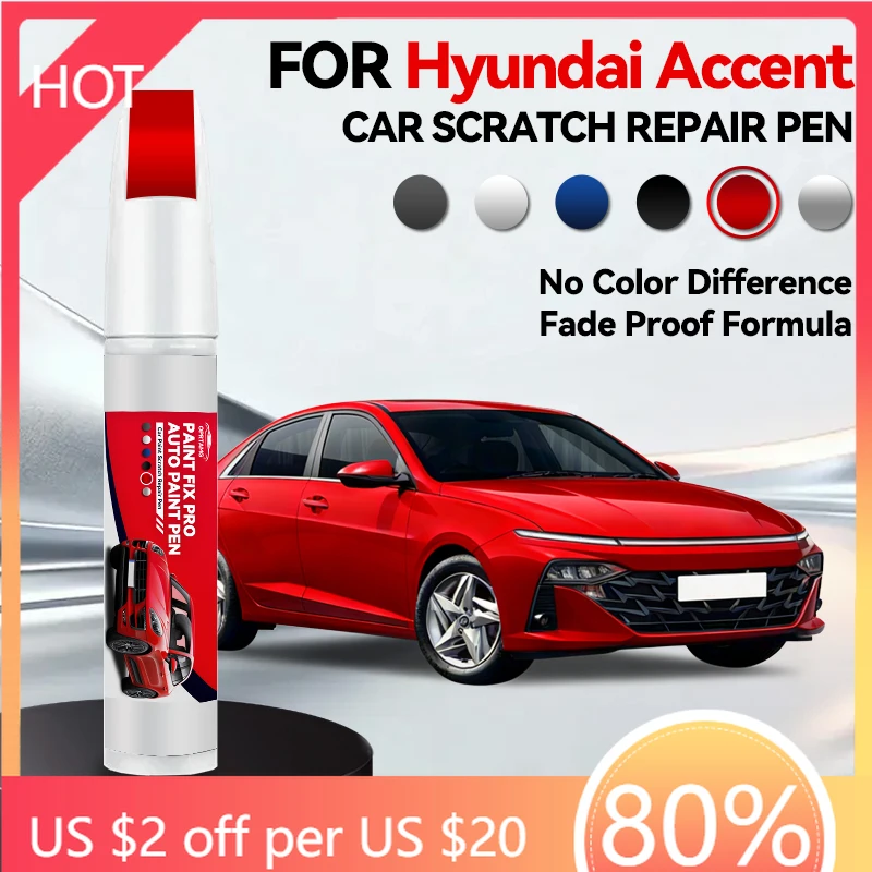 Bolígrafo de Reparación de Pintura para Vehículos Hyundai Accent 2000-2025 MC RB HY XP, Exclusivo para Hyundai Accent, Eliminador de Arañazos, Accesorio para Auto