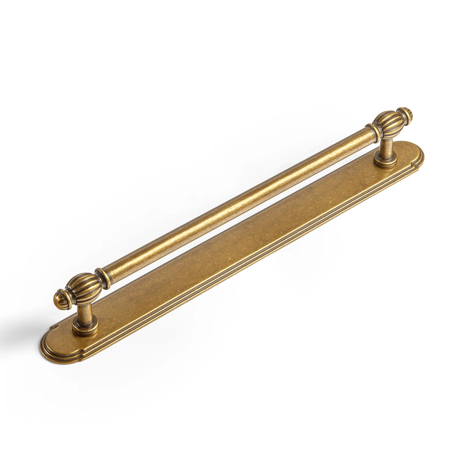Goo-Ki Antique Brass Cabinet Drawer Pulls with Backplate Zinc Alloy Kitchen Hardware Furniture Handle Cabinet Bar Pulls
