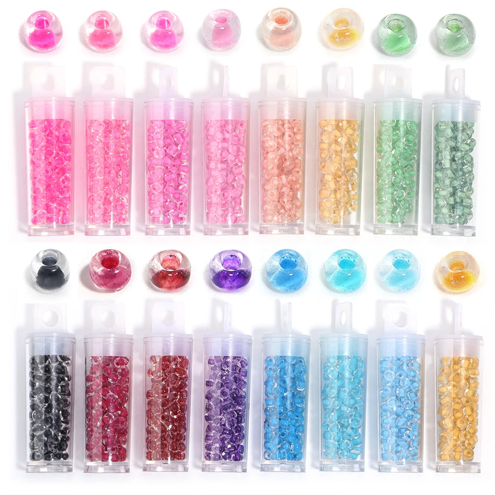 160/800pcs 4mm Light Color Seed Beads Glass Seed Beads Transparent Glass Beads For Jewelry Making DIY Necklaces Bracelets Crafts