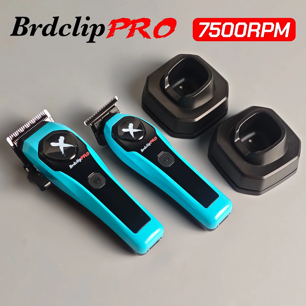 

BRDCLIP Professional Hair Clipper 7500RPM 2 speed adjustment Base Charger LCD Display Hair Trimmer Clippers for Men Barber Shop