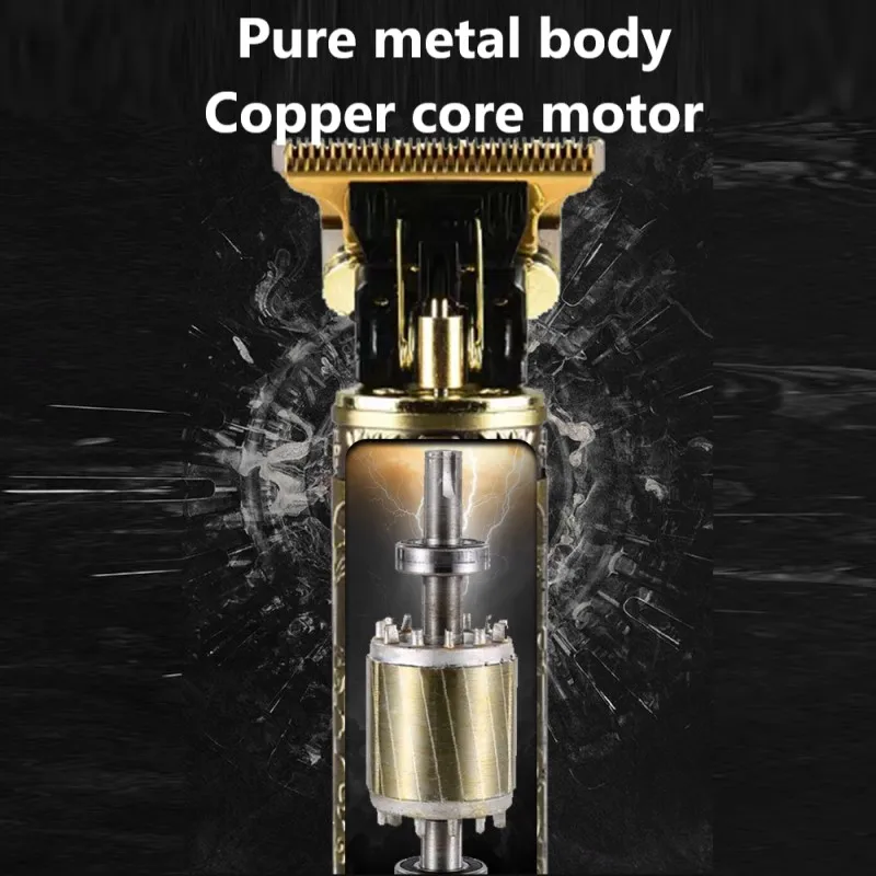 Kemei-1325 metal housing hair trimmer for men professional lithium LCD Display beard clipper electric edge hair cut machine