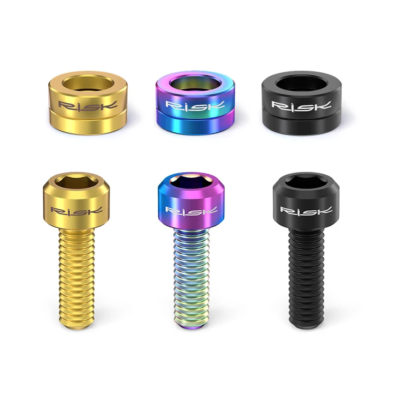 AliExpress RISK Risk M6x16/18/20mm Bicycle Brake Fixed Bolts Screw Concave Convex Spacer for XT XTR Hydraulic Disc Brake Accessories Parts