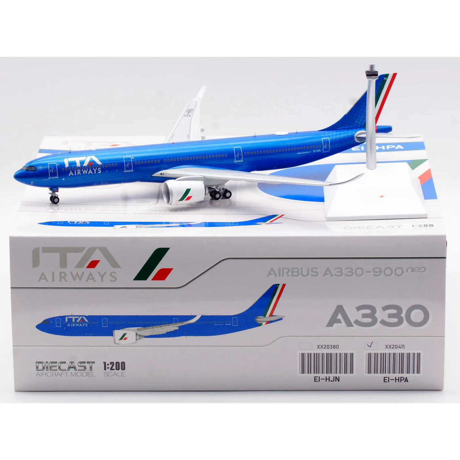 

XX20411 Коллекционный самолет из сплава в подарок JC Wings 1:200 ITA Airways «SkyTeam» Airbus A330-900neo Литая под давлением модель самолета EI-HPA