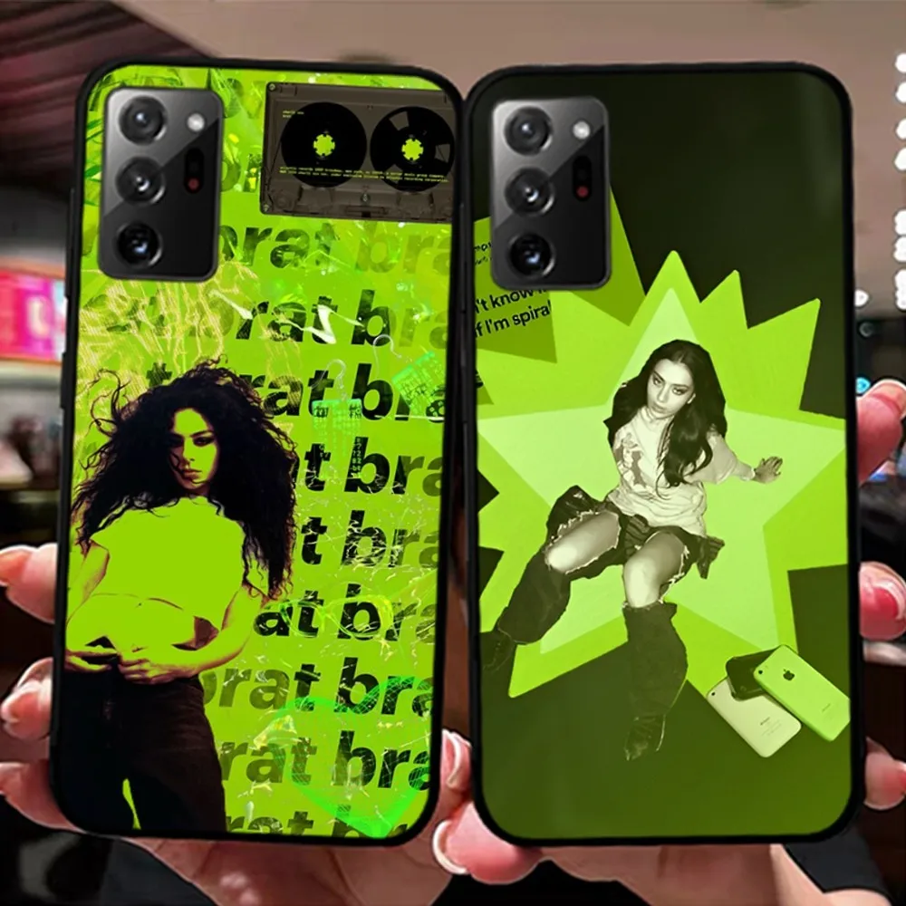 C-Charli X-XCX BRAT Phone Case For Samsung Note 8 9 10 20 pro plus lite M 10 11 20 30 21 31 51 A 21 22 42 02 03