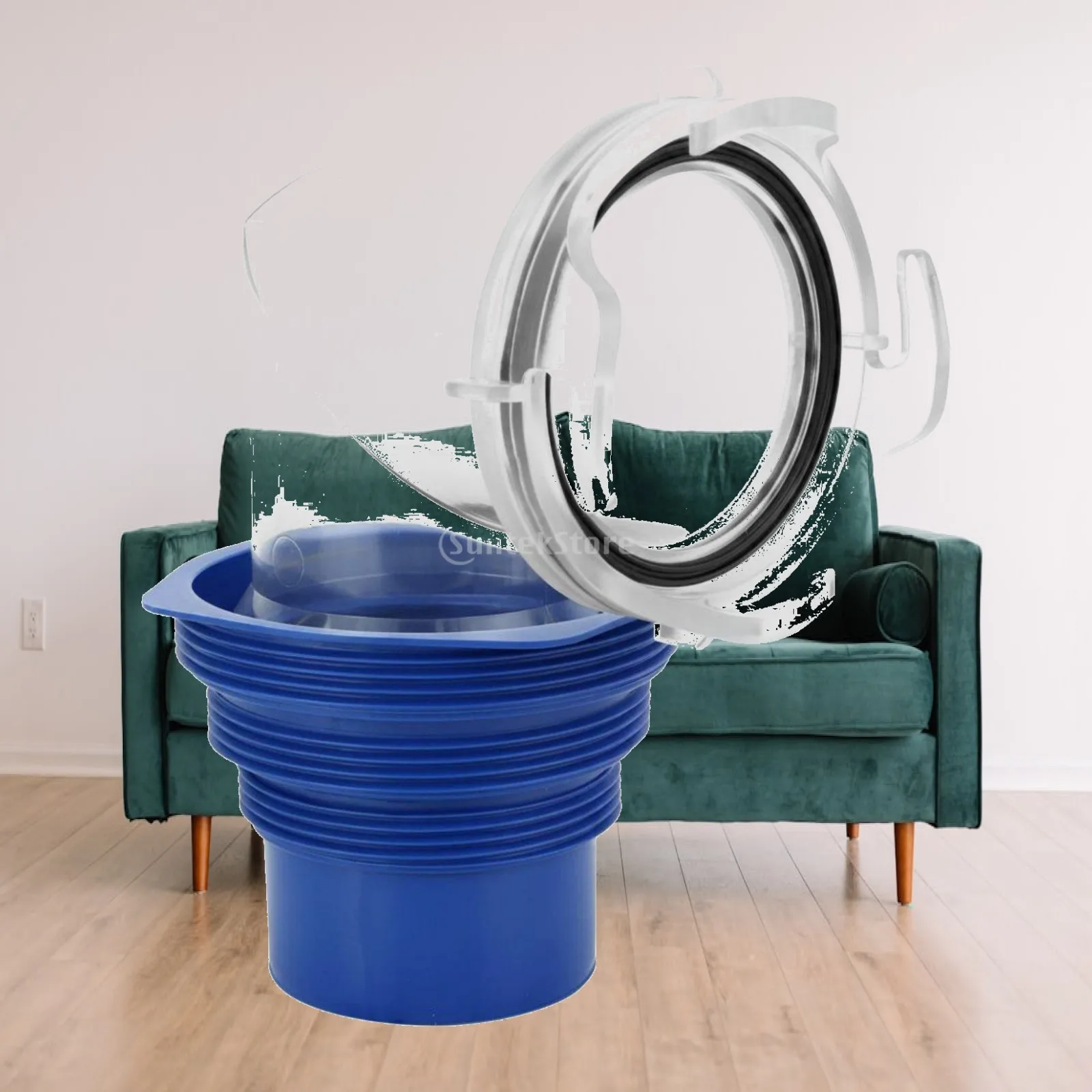 RV Dump Station Adapter Clear Transparent 90 Degree Sewer Hose Fitting Leak-Resistant Transparent Sewer Hose Connector for
