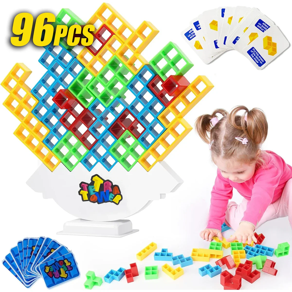 Stacking Block Toys Balance Stacking Board Game Family Party Children Block Toys Puzzle Toys Boys and Girls Puzzle Block Toys