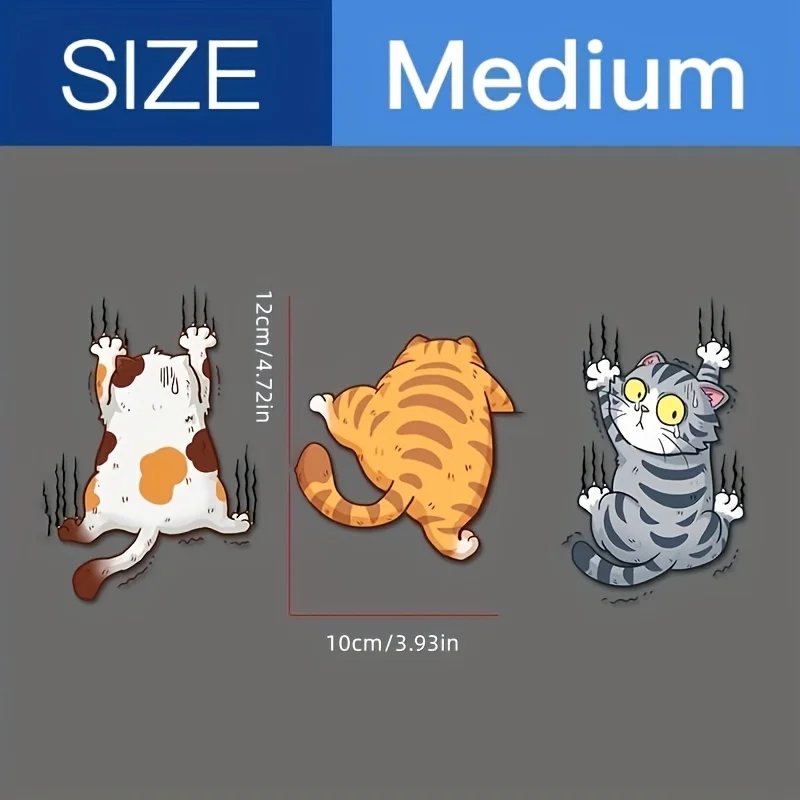 3-Piece Naughty Cat Scratch Vinyl Decal Medium Size Perfect for Cars Trucks Motorcycles Walls and Windows Bumper Cat Accessories image 4