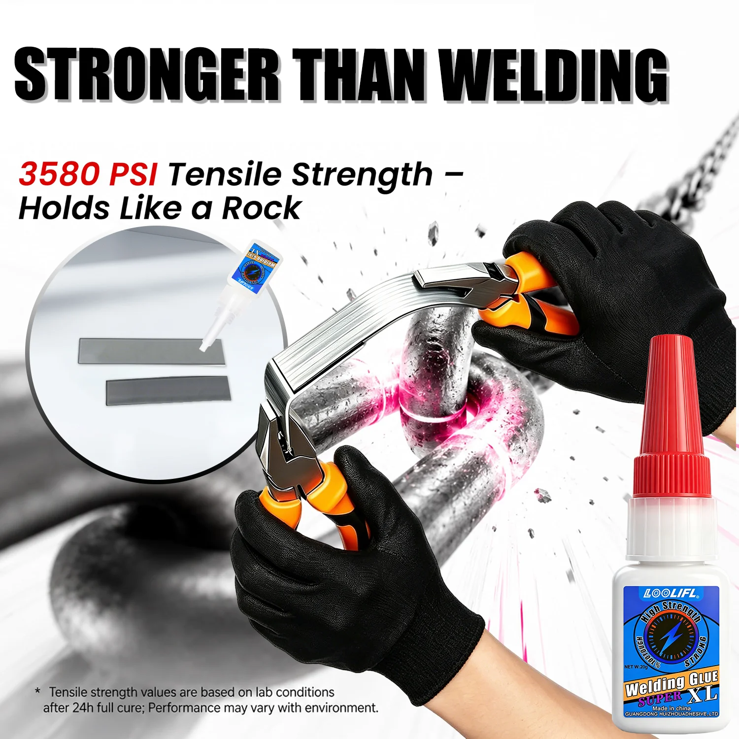 LOOLIFL High Strength Welding Oily Super Glue Universal Repair Adhesive Instant Strong Fast Drying For Plastic Metal Ceramic DIY view 3