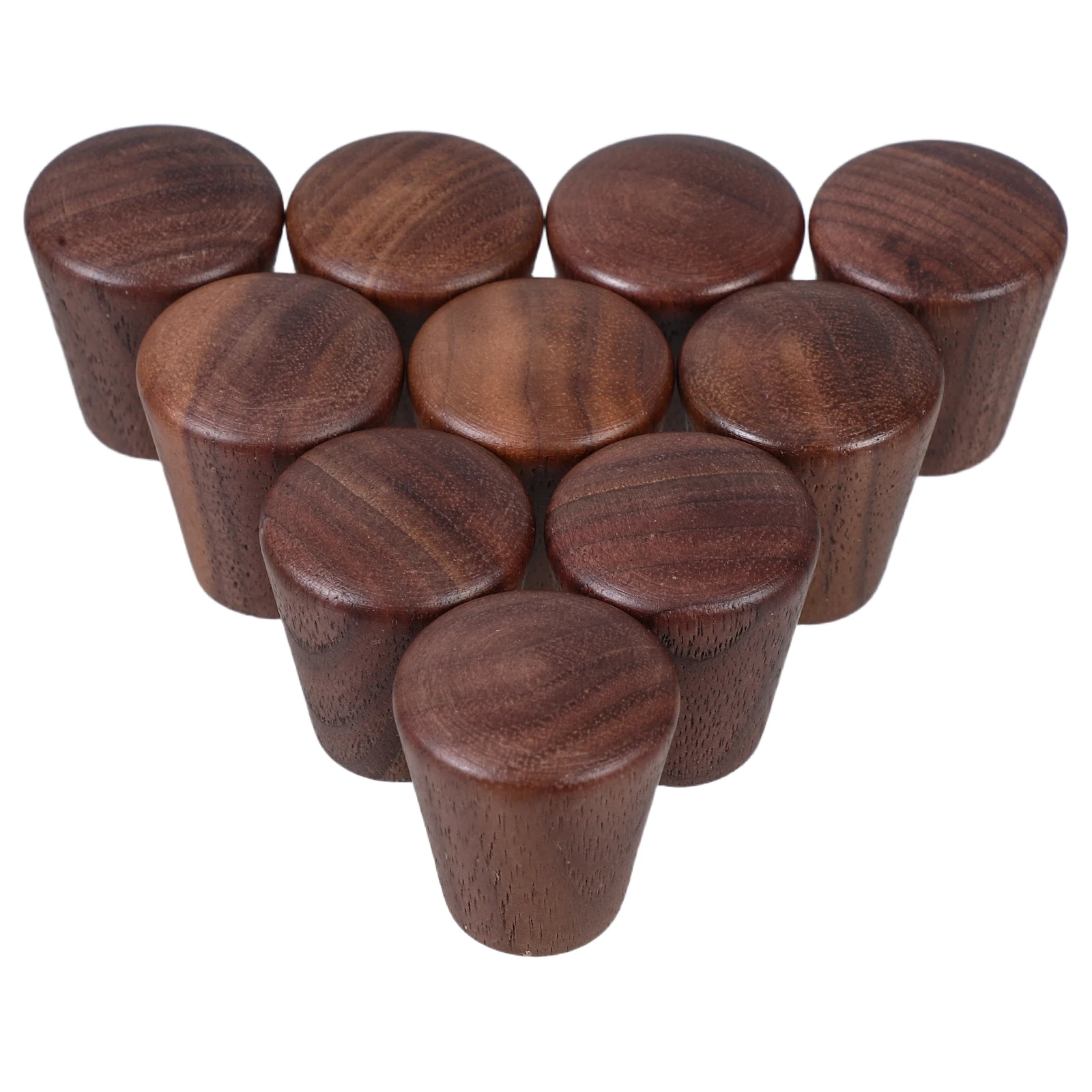 

10Pcs Wooden Cabinet Knobs Unique Walnut Grain Ergonomic Design Easy Installation for Furniture Decor Walnut Handle