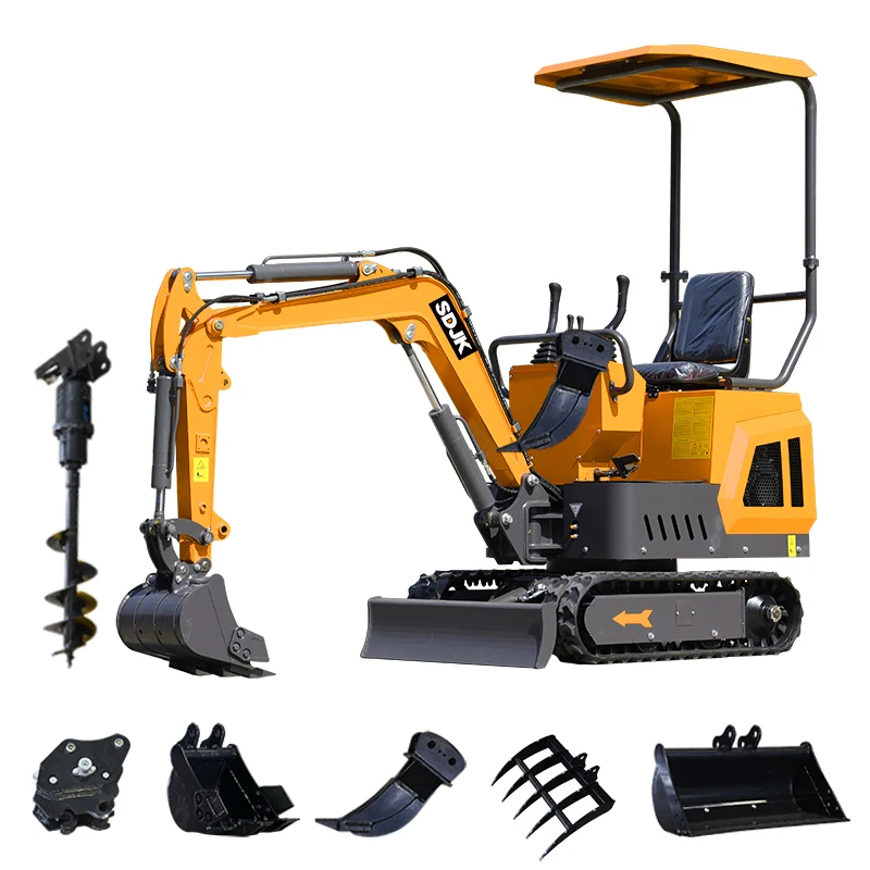 China Mini Excavators 1000kg EPA Small Digger Micro Digging Machine home use Hydraulic Crawler Mini Excavator 1 Ton Customized