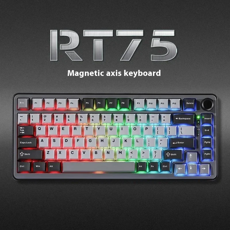 

RT75 Customization Magnetic Switch Mechanical Keyboard Wired Adjustable 75 Paired E-sports Hot Swap Game Mechanical Keyboard