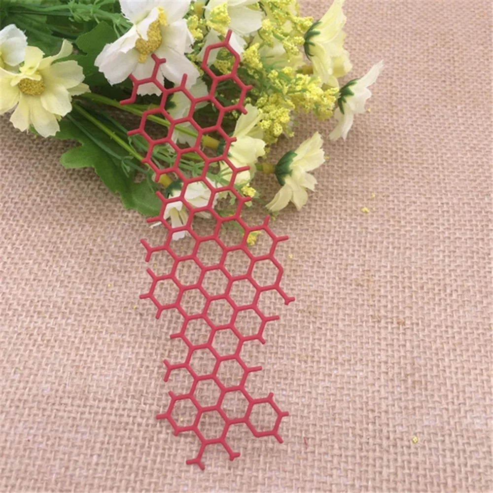 Honeycomb Metal Cutting Dies Stencil Scrapbooking Photo Album Card Paper Embossing Craft DIY Cut