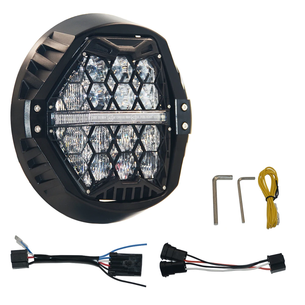 7 Inch LED Motorcycle PE Headlight DRL High/Low Beam Headlamp with CE RoHS Emark for Harley all Motorcycles Waterproof