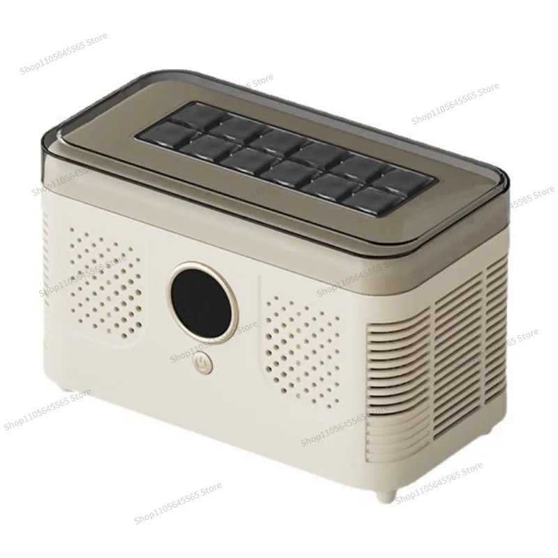 For Desktop Small Ice Maker, Portable Home Camping Car Mounted Block Ice Automatic Ice Making Box