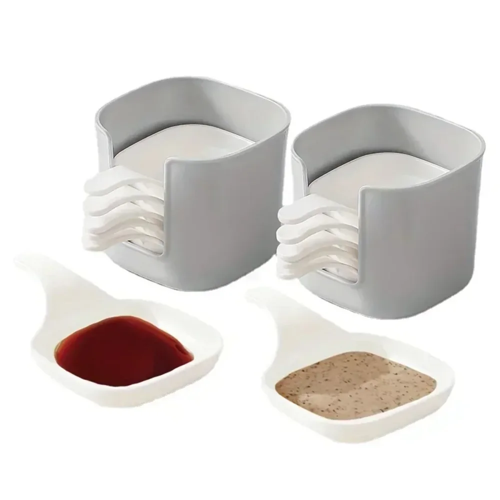 7pcs/set Sauce Dish Food Sauce Dish Dipping Dish SetSnack Seasoning Dish Food Container Tomato Sauce Plates Kitchen Supplies