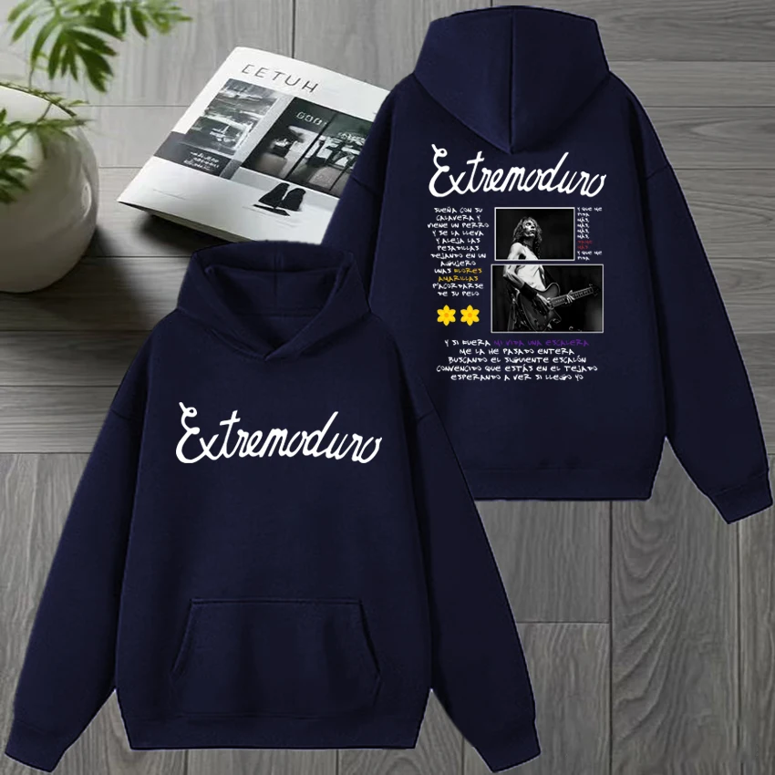 Extremoduro Tour 2026 Double Sided printed Winter Hoodies Unisex vintage hip hop streetwear Men women Fleece Casual pullovers