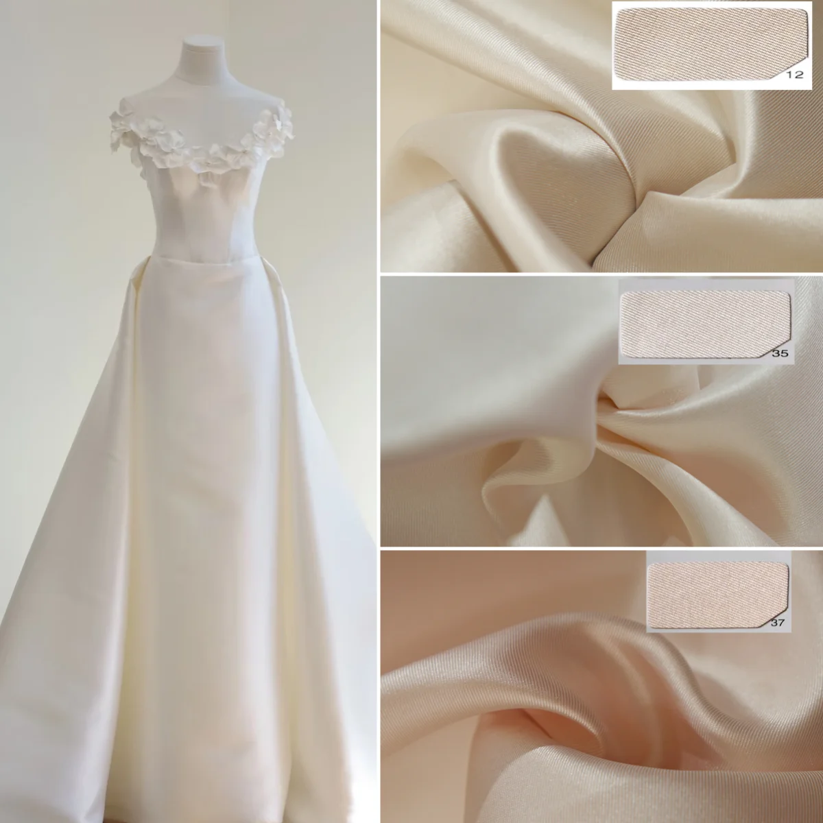 

Satin fabric with checks Mikado satin sewn wedding dresses evening gowns princess dresses stiff fabric DIY designer fabric