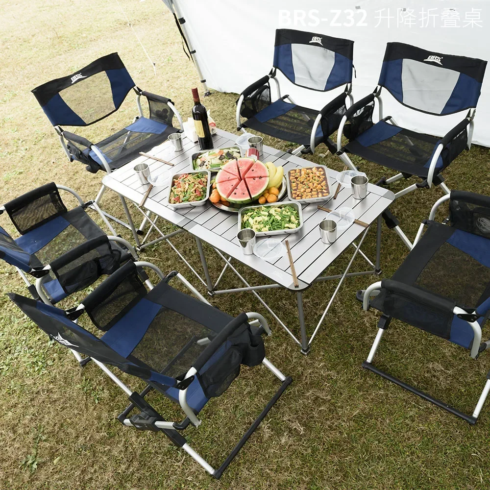 Beach Self-Driving Travel Barbecue Camping Outdoor Lifting Folding Table Aluminum Camping Picnic Table Portable Dining Table