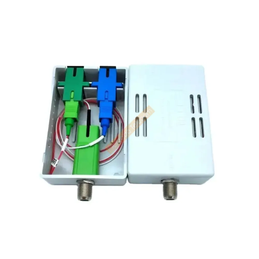 جهاز استقبال سلبي صغير CATV FTTH من الألياف الضوئية مع محول إشارة WDM SC-APC/UPC بصري إلى RF YT-8684-P