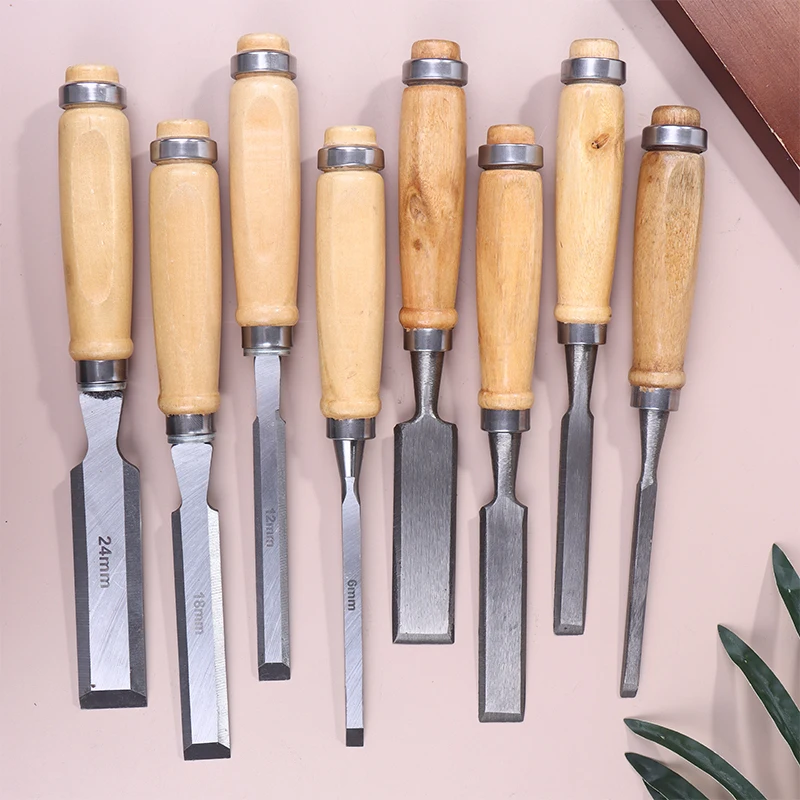4 قطعة 6/12/18/24 مللي متر الخشب نحت الأزاميل مجموعة المهنية للنجارة مع أدوات نحت الخشب مريح لتقوم بها بنفسك أدوات مساعدة