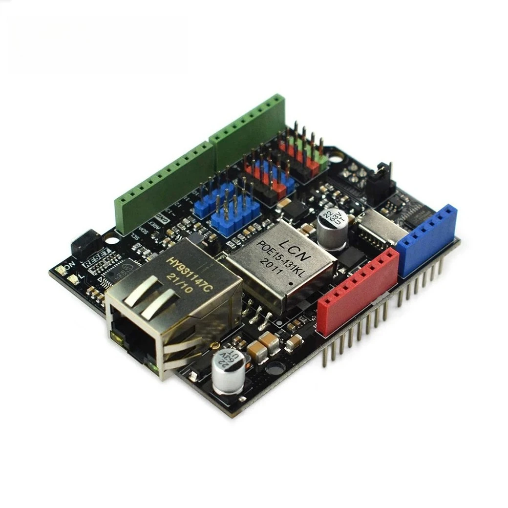 dfrobot-ethernet-poe-shield-expansion-board-hardwired-tcp-ip-embedded-controller-for-arduino-w5500-chipset-easy-internet-connect