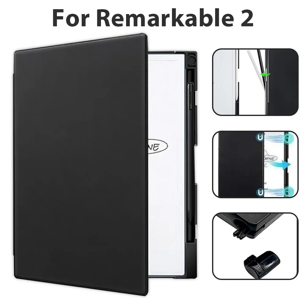 Ultra Thin Case For Remarkable 2 Lightweight Tablet Cover With Pen Slot Magnetic Closure Nib Storage Protective Case Shell