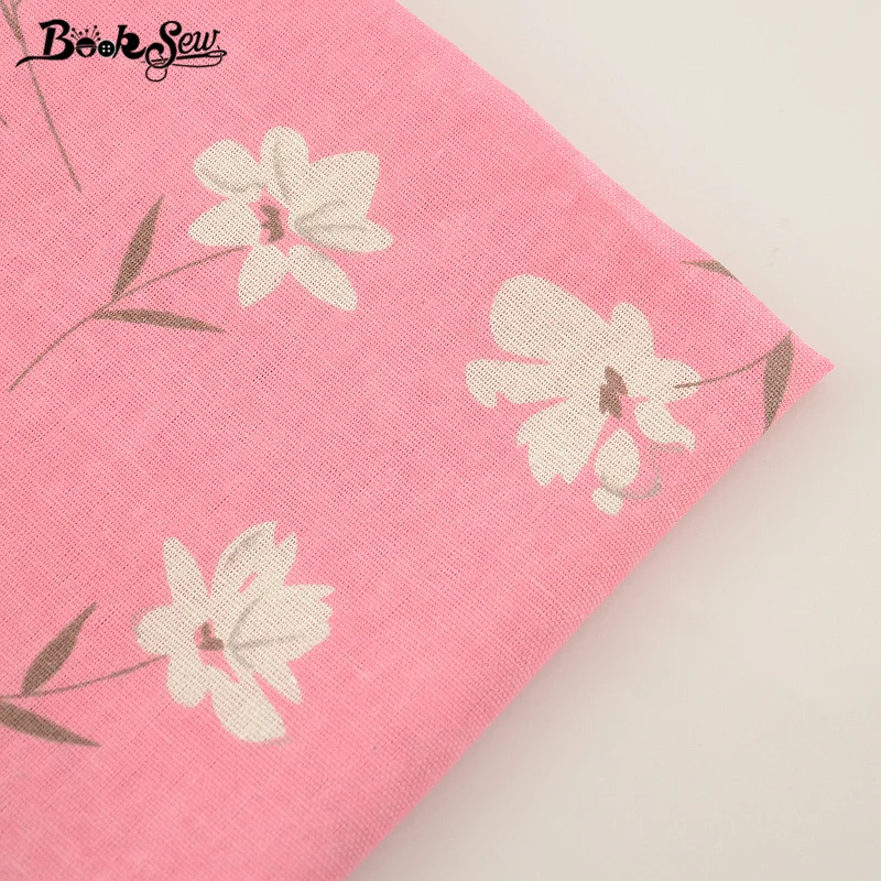 Booksew bawełniana tkanina lniana metry ręcznie farbowana kwiaty Tissu Handmade obrus torba kurtyna poduszki kołdry materiał juta Telas