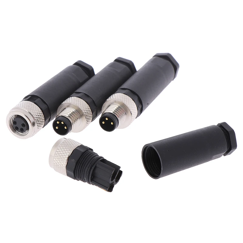 ✰✪1Pc M8 Sensor Connector 3/4 Pin Male/Female Straight Angle Plug