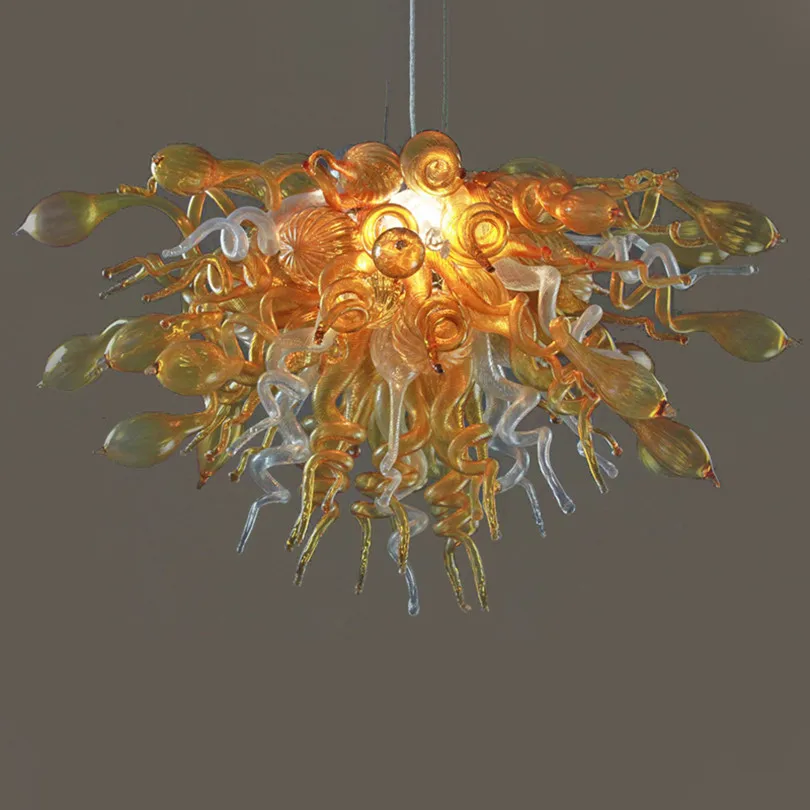 

Hot Sale Hand Blown Glass Chandelier Modern LED Pendant Lamps for New House Art Decoration