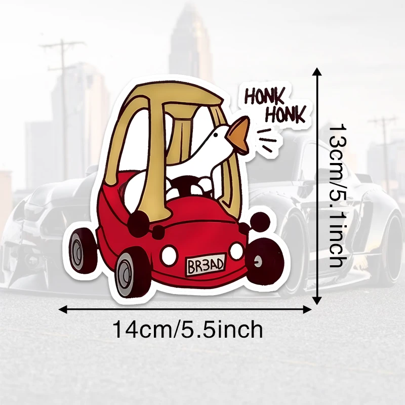 DS69# Funny Honk Goose Vinyl Sticker for Versatile Decor – Durable, Water-Resistant Birthday Gift Idea for Car & Gadget Lover