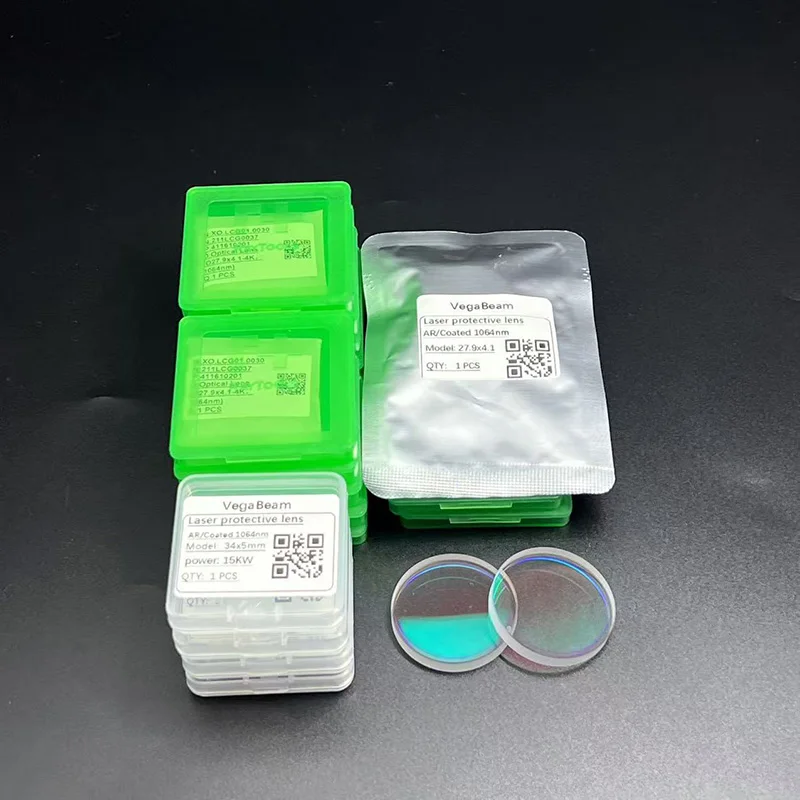 10 PCS Raytools Original Lens 24.9x1.5& 27.9x4.1mm Raytools Lens 37x7 12KW 15kw For BM109 BM110 BM111 Fiber Cutting Machine Lens