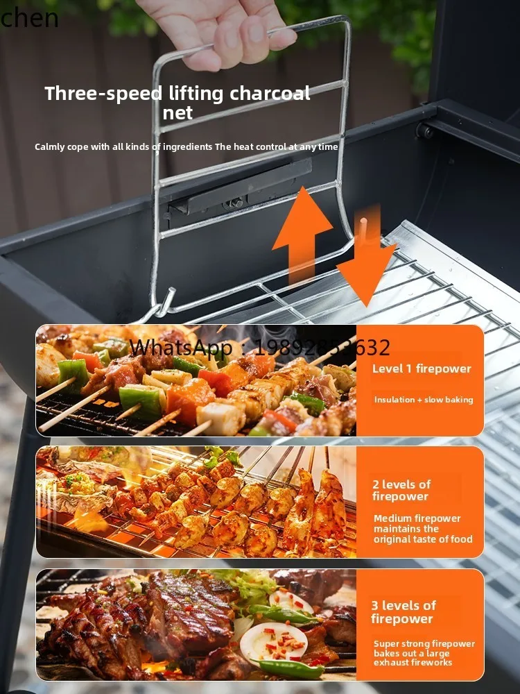 

YFY Household Barbecue Courtyard Grill Rack Outdoor Barbecue Rack Charcoal