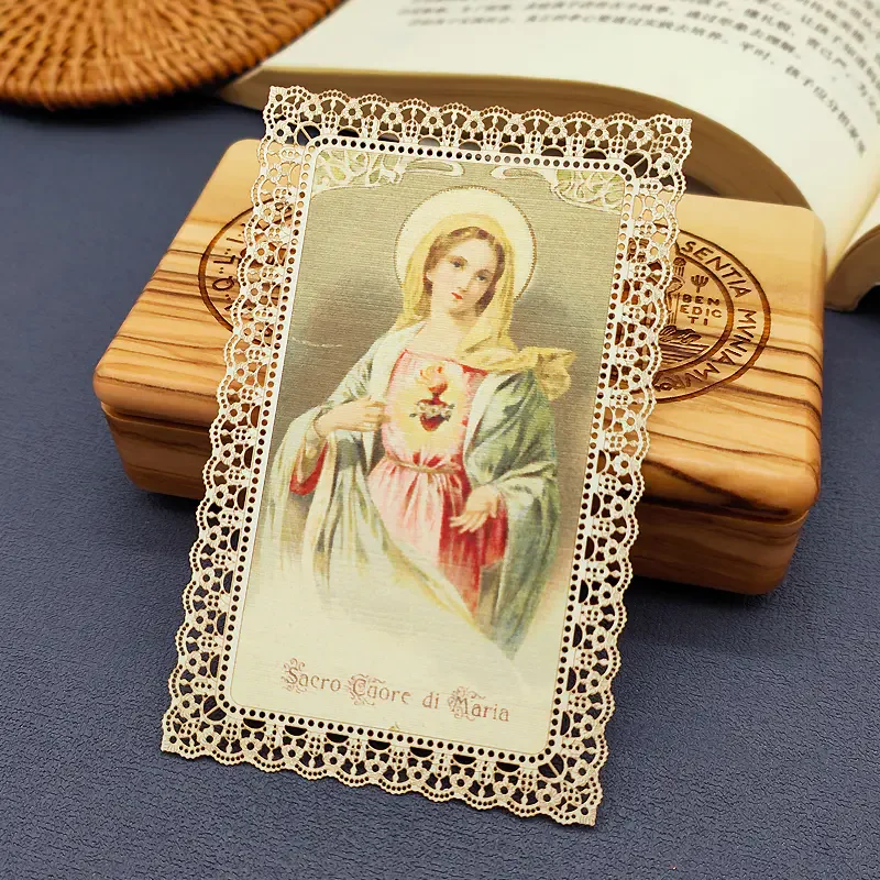 Virgin Mary Series Hollowed Out Carved Bookmark Christian Catholic icon card Exquisite Gift Church Souvenir