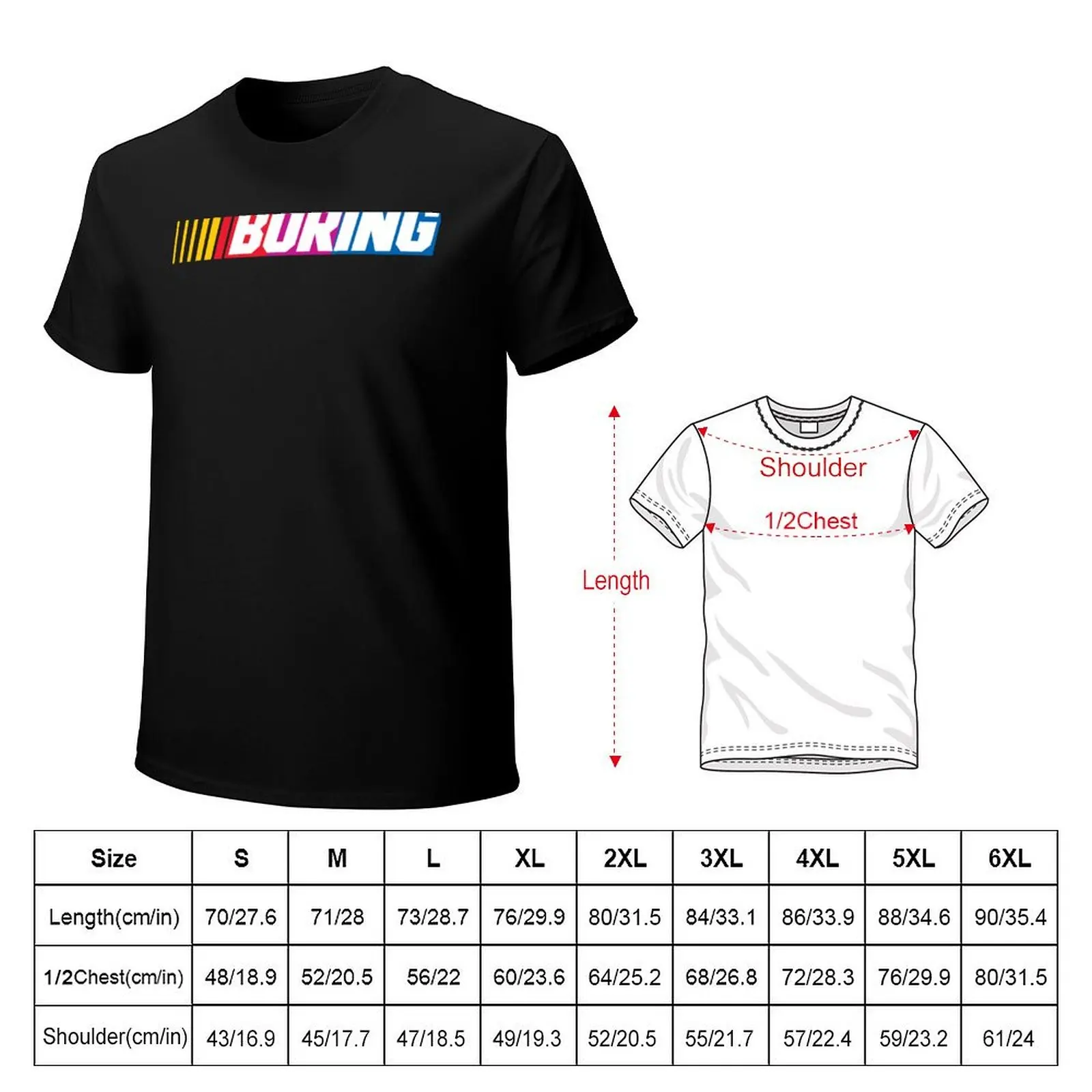 Boring Nascar T-Shirt Regular Fit Plain Tee Shirt